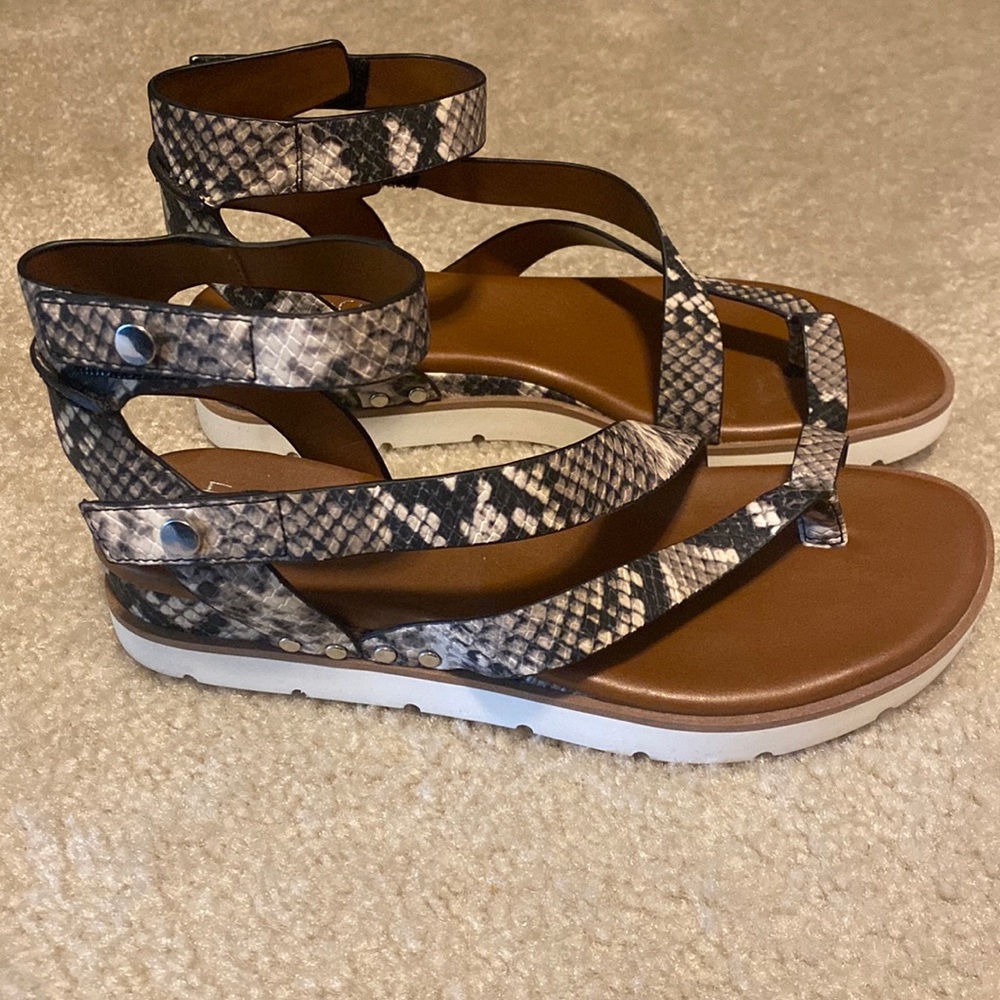 Franco Sarto Daven Roccia Snake Skin Sandal